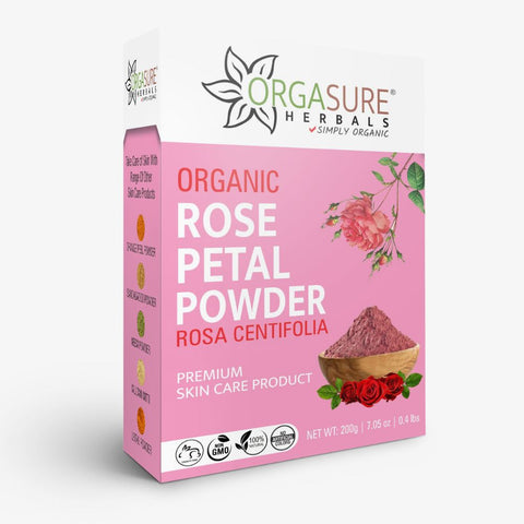 Organic Rose Petals Powder for Skin Care | Rosa indica 200g Organic Rose Petals Powder for Skin Care | Rosa indica 200g