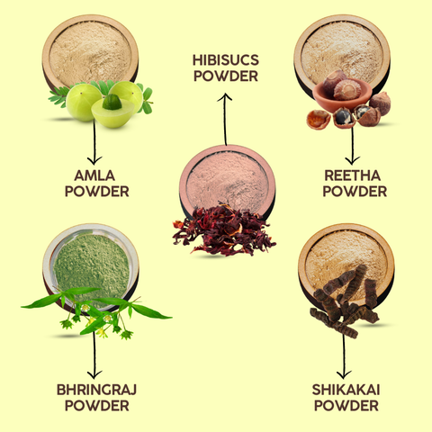 Hennahub Premium Amla, Reetha, Shikakai, Hibiscus, Bhringraj Powder Combo | Double Filter 100gm Each | Ultimate Natural Hair Care Pack of 5 Hennahub Premium Amla, Reetha, Shikakai, Hibiscus, Bhringraj Powder Combo | Double Filter 100gm Each | Ultimate Natural Hair Care Pack of 5