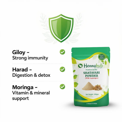 Hennahub Advanced Men’s Strength & Performance Combo | Ashwagandha, Safed Musli, Shatavari, Kaunch, Moringa, Giloy & Harad Powder | Pack of 7 × 100g | Stamina, Vitality, Muscle Support & Immunity Booster