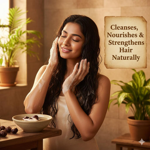 Hennahub Whole Dried Raw Reetha (Sabut) 100gm Pack | 100% Natural Soapnut for Hair Cleansing | Ayurvedic Herbal Shampoo Base | Chemical-Free & Pure