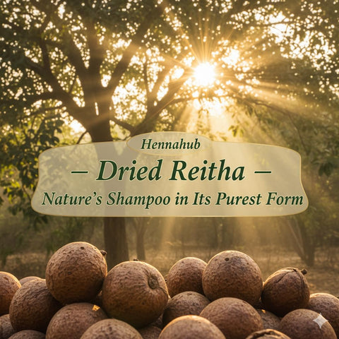 Hennahub Whole Dried Raw Reetha (Sabut) 100gm Pack | 100% Natural Soapnut for Hair Cleansing | Ayurvedic Herbal Shampoo Base | Chemical-Free & Pure