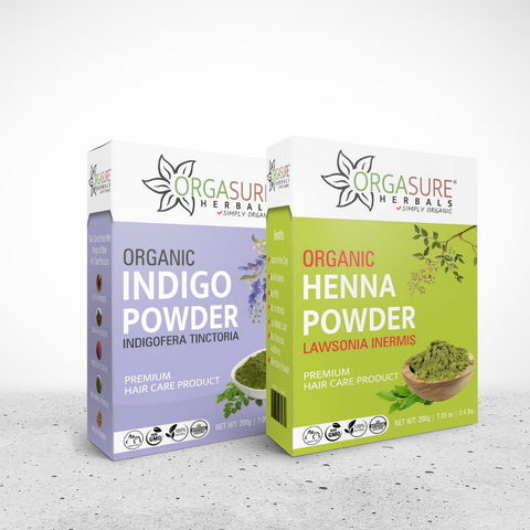Natural Henna + Indigo Powder for Hair colour  200g x 2 Pack - hennahubstore
