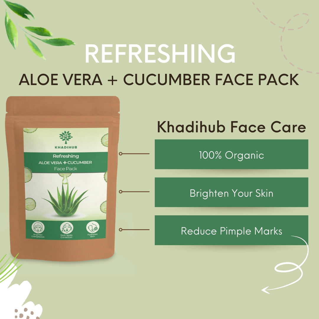 Aloevera-Cucumber Mix Face Pack - for Hydrated & Younger Looking-Skin
