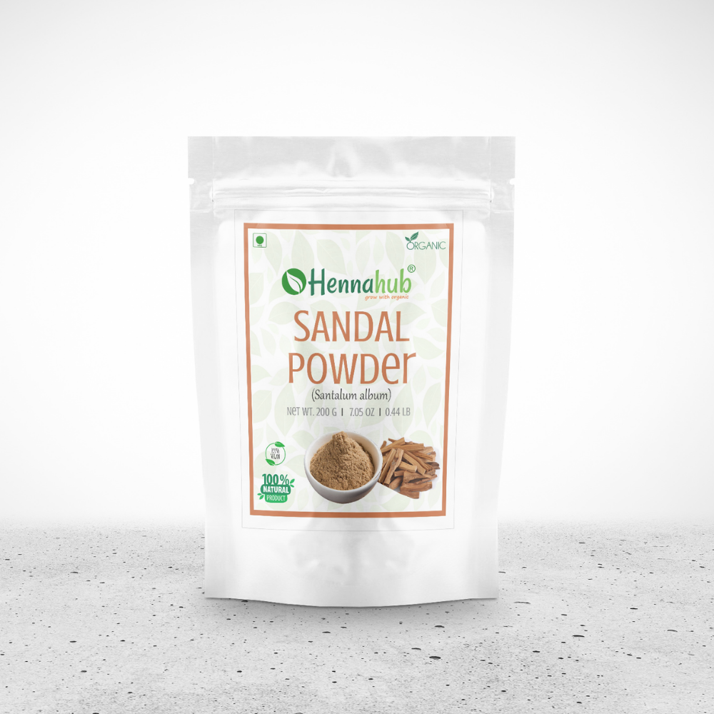 Organic Sandalwood Powder for Face and Skin Care 200gm - hennahubstore