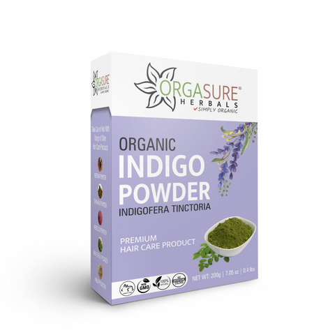 Natural Organic Henna + Indigo Powder for Hair colour 200g x 2 Pack - hennahubstore
