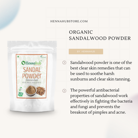 Organic Sandalwood Powder for Face and Skin Care 200gm - hennahubstore