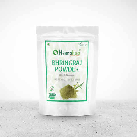 Organic Bhringraj Powder for Hair care, 200gm - hennahubstore