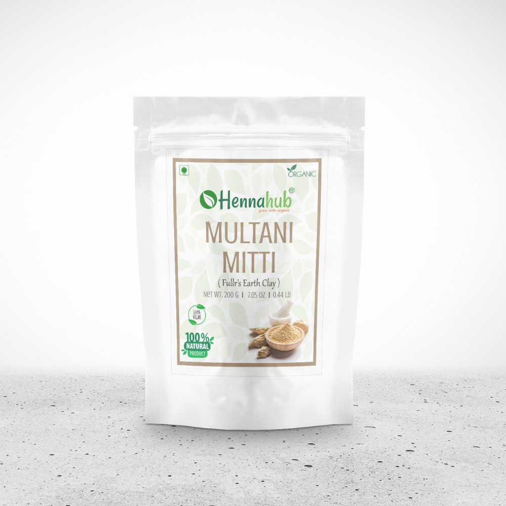 Organic Multani Mitti (Fuller's Earth) for Face Pack 200gm - hennahubstore