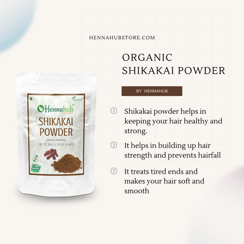 Organic Shikakai Powder for Hair care, 200gm - hennahubstore