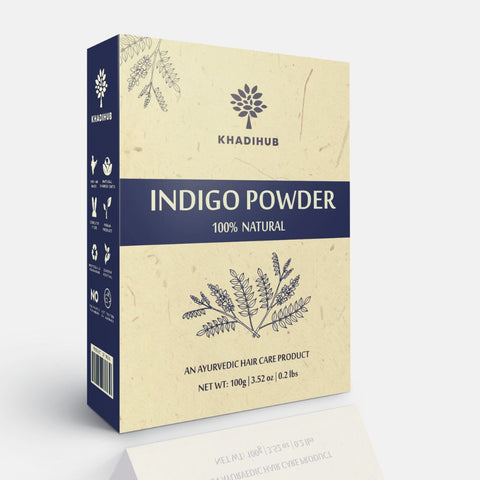 Pure Indigo Powder for Hair Dye 100gm - hennahubstore