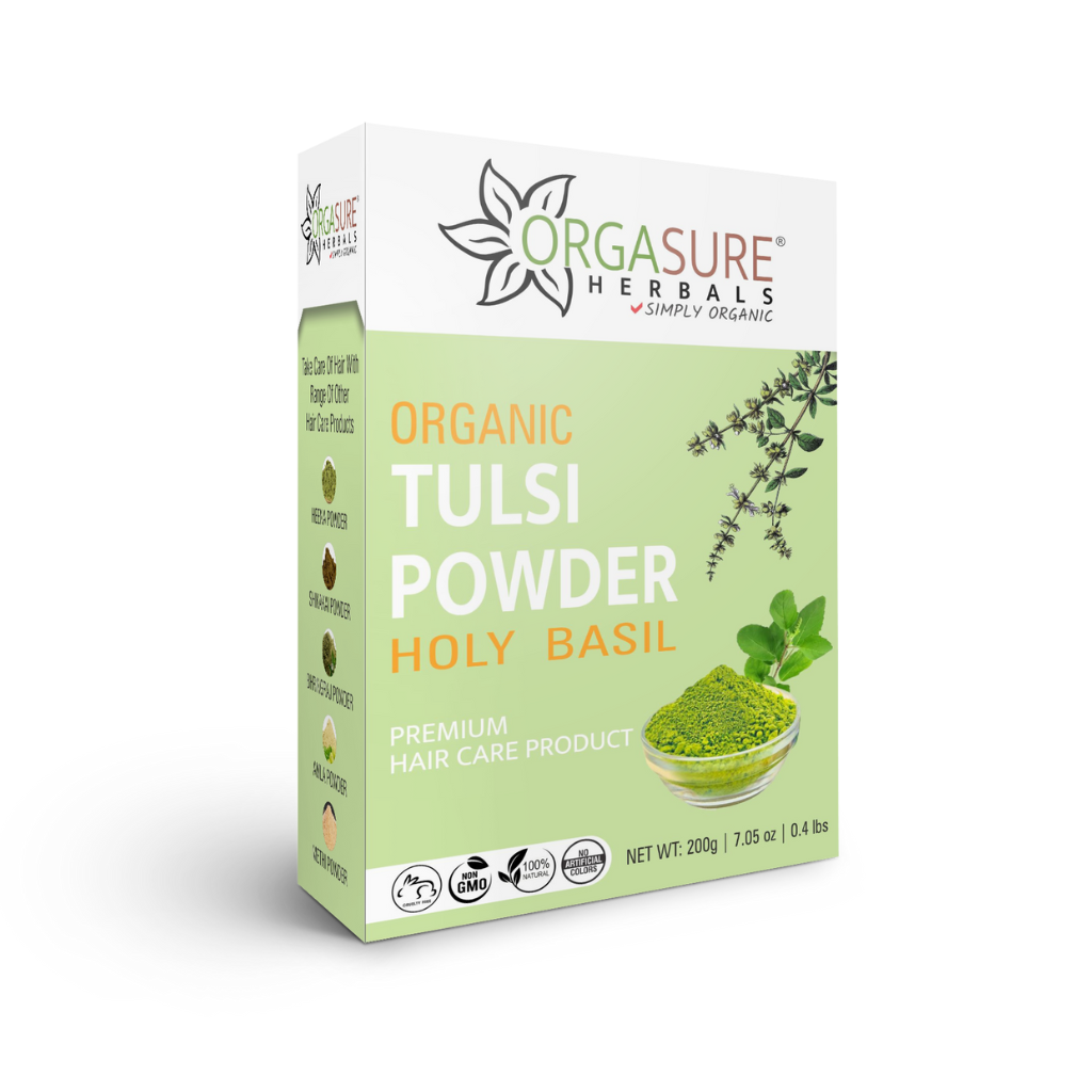 Natural Tulsi Leaf Ocimum Sanctum/Holy Basil Powder For Health, Skin & Hair - hennahubstore